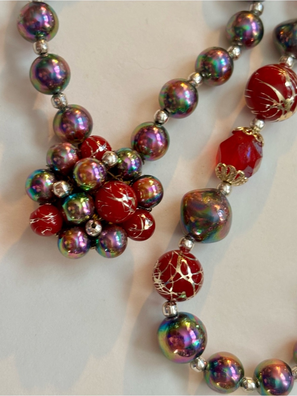Vintage estate sale . Beads larger on model